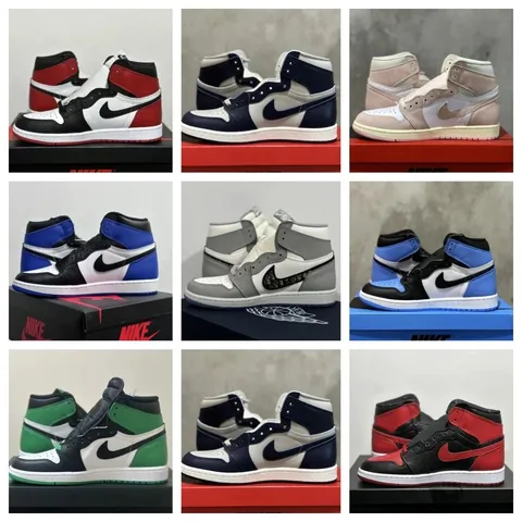 Nike Air Jordan 1 High Skóra Koszykarski Sneakersy