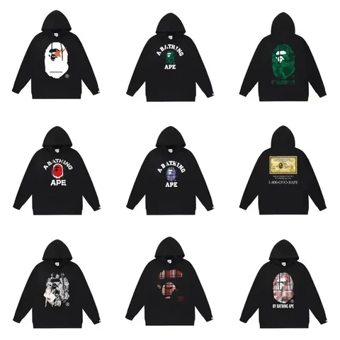 BAPE Ape-Head Graphic Cotton Pullover Hoodie