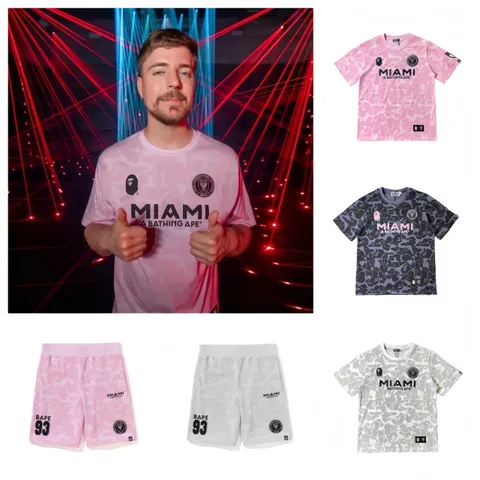 BAPE x Inter Miami CF Camouflage T-Shirt and Shorts Set