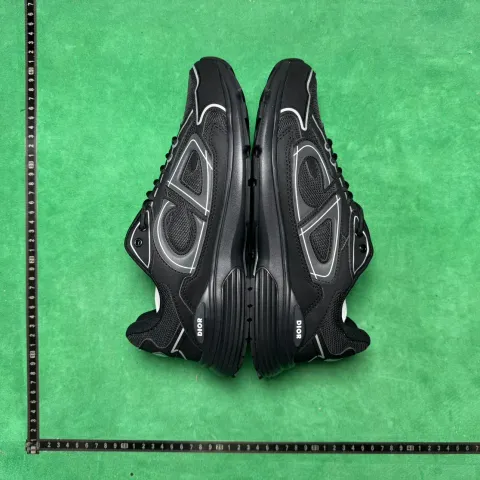 Dior Czarny Niski profil CD Logo Siateczka Zamszowy Sneakersy