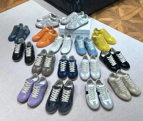 Maison Margiela GAT Leather Retro Low-Top Sneakers
