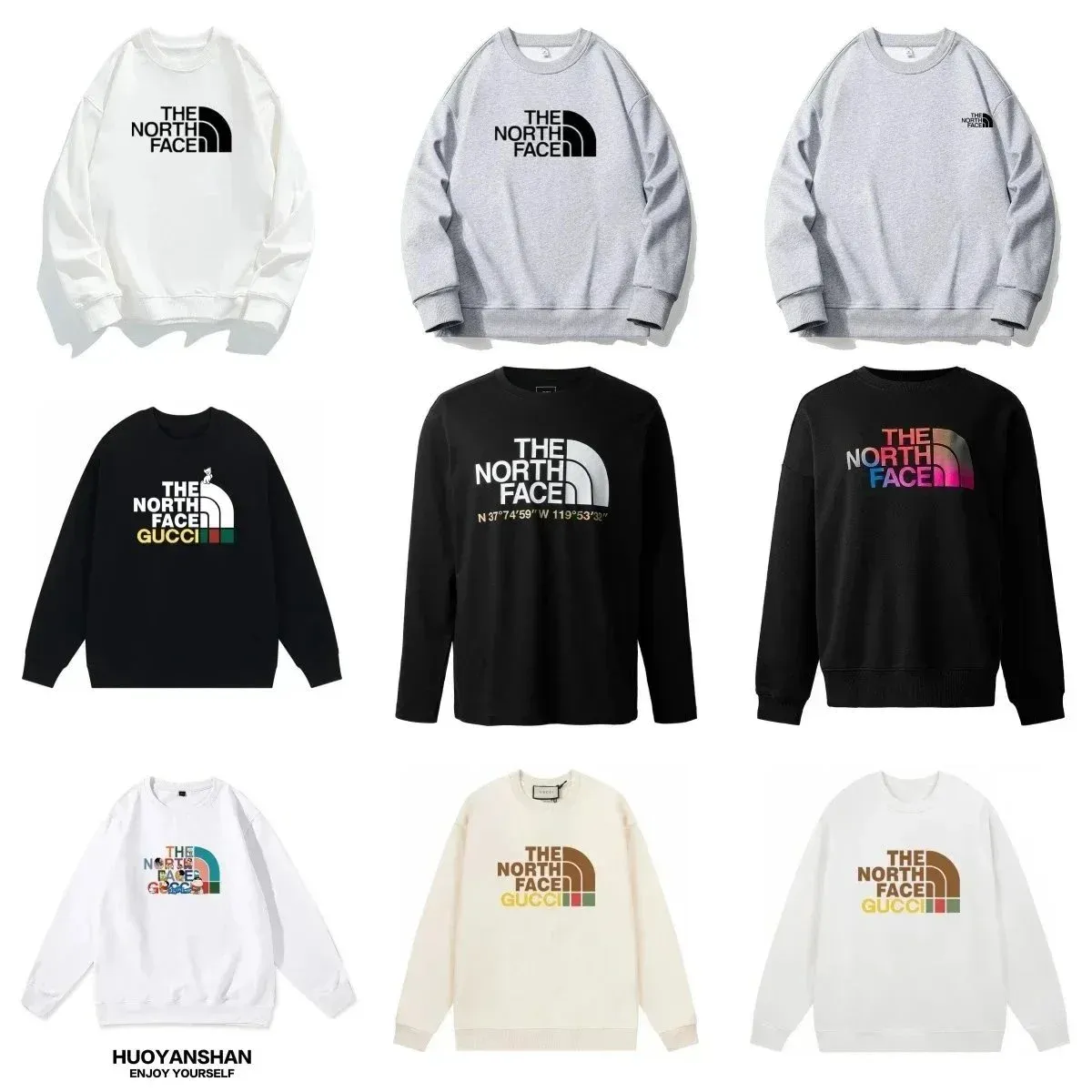 The North Face hoodie z dużym nadrukiem na piersi, w kilku kolorach.