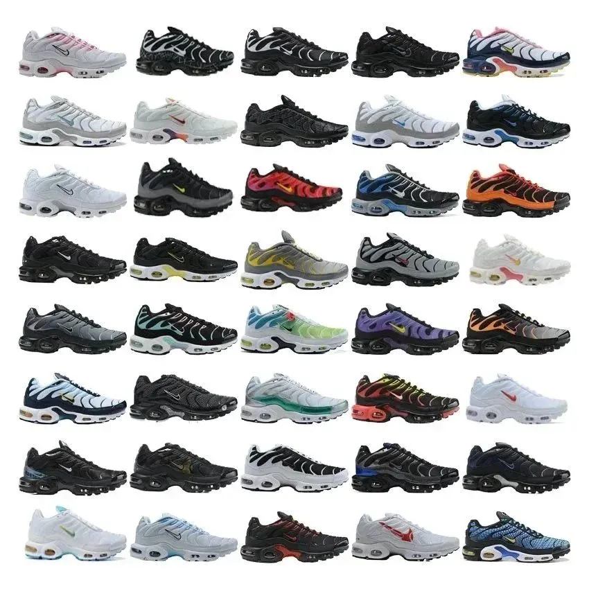 Nike Air Max Plus TN Sneakers w kilku kolorach z masywną podeszwą i siateczkową cholewką.