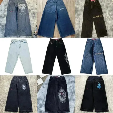 Polar Skate Co. Baggy Wide-Leg Embroidered Jeans