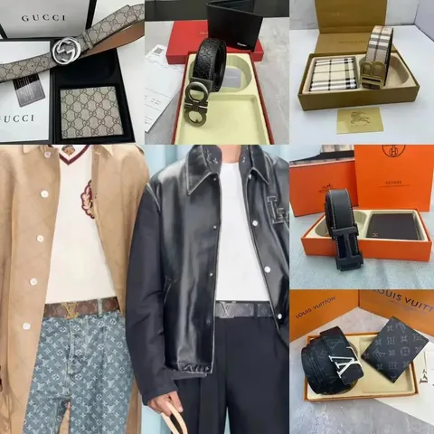 Hermès Leather Belt and Wallet Set