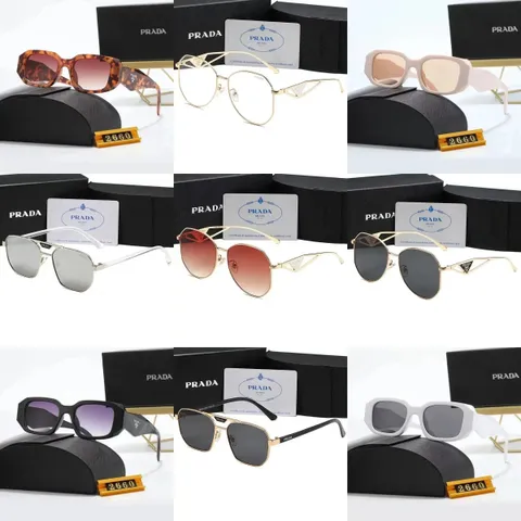 Prada Triangle Logo Metal Frame Gradient Lens Sunglasses