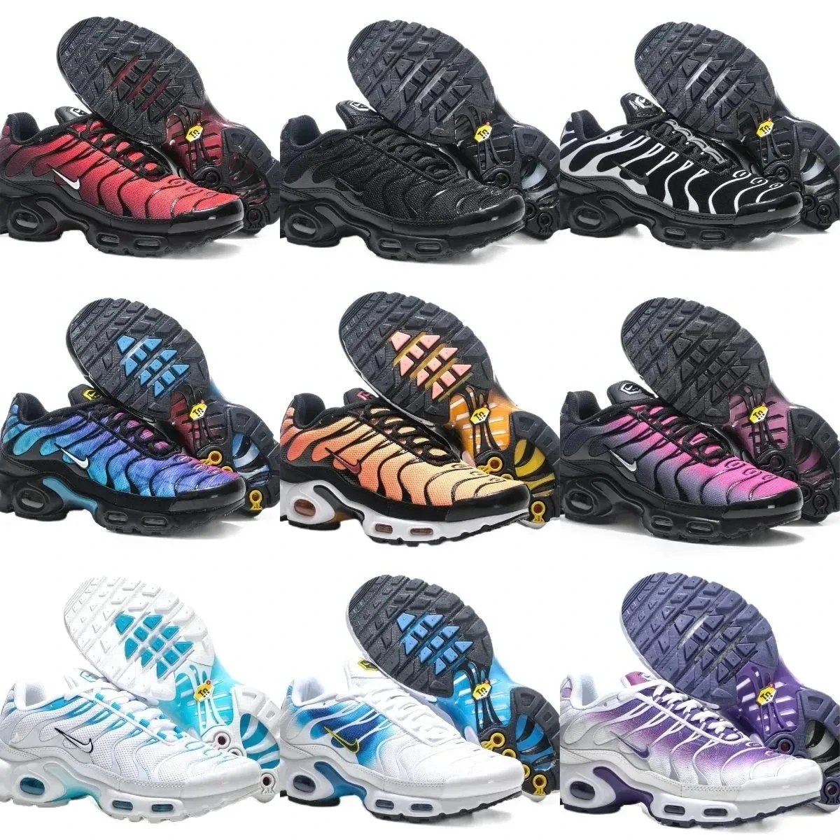 Nike buty sneakers z siateczkową cholewką, masywna podeszwa i żółtą metką.