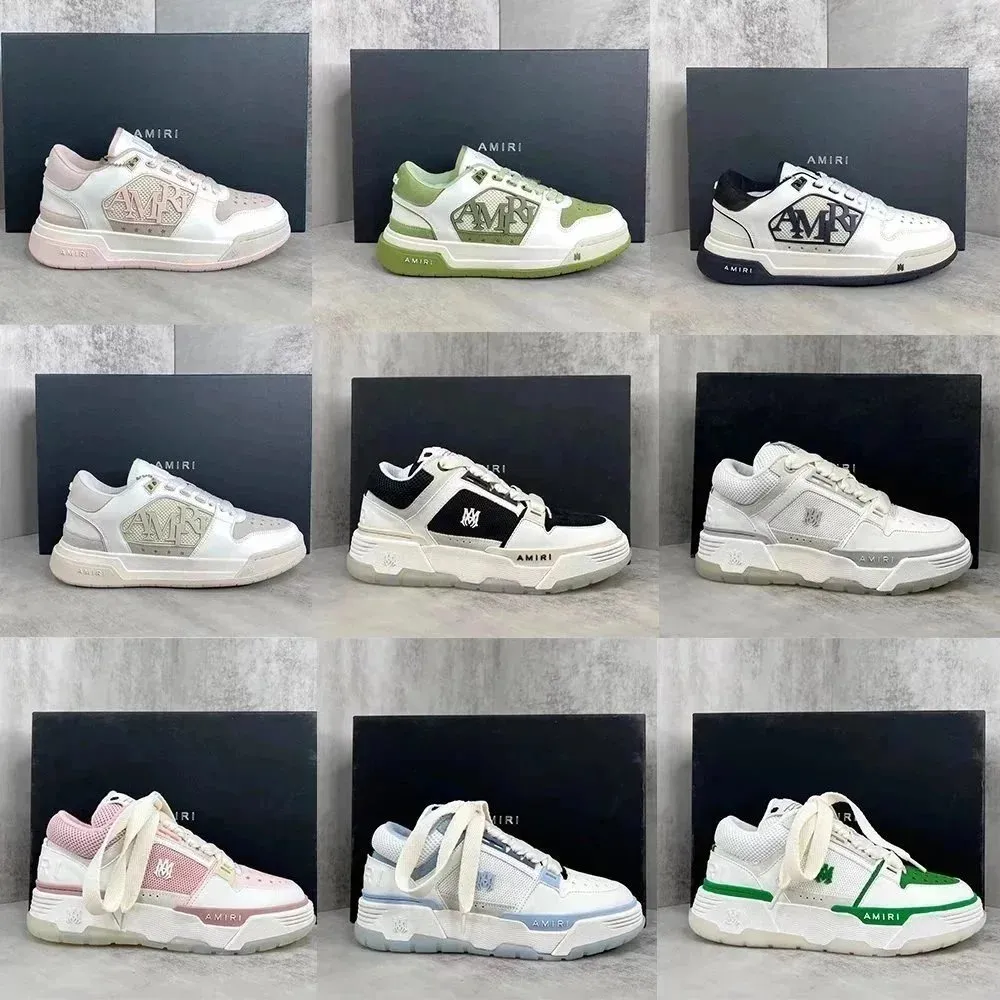 AMIRI chunky low-top sneakers with thick soles and bold side branding.