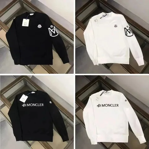 Moncler Embroidered Logo Fleece Crewneck Sweatshirt