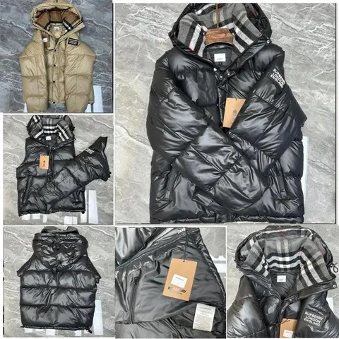 Burberry Black Reversible Hooded Check-Lined Puffer Jacket