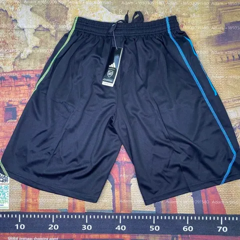 Adidas Black athletic shorts with contrast piping