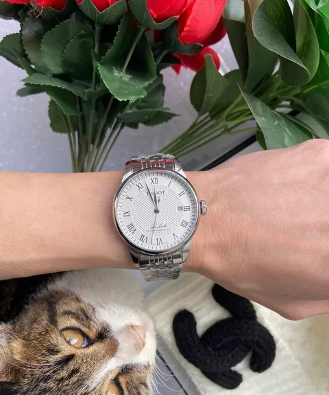 Tissot Le Locle Watch with White Dial and Stainless Steel Bracelet Variant D