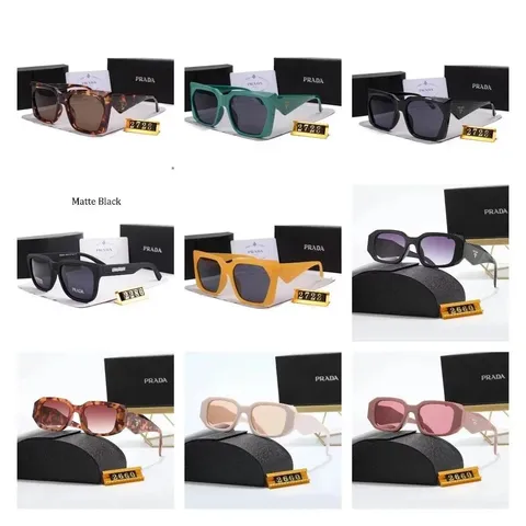 Prada Square Acetate Triangle Logo Temple Sunglasses