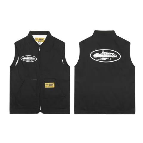 Corteiz Graphic Print Sleeveless Padded Vest