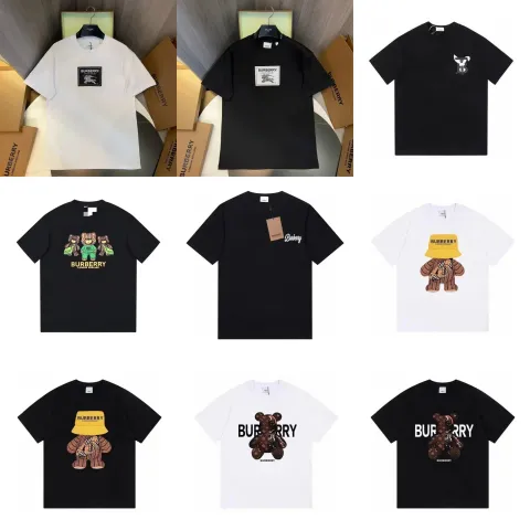 Burberry Check Bear Graphic Cotton T-Shirt