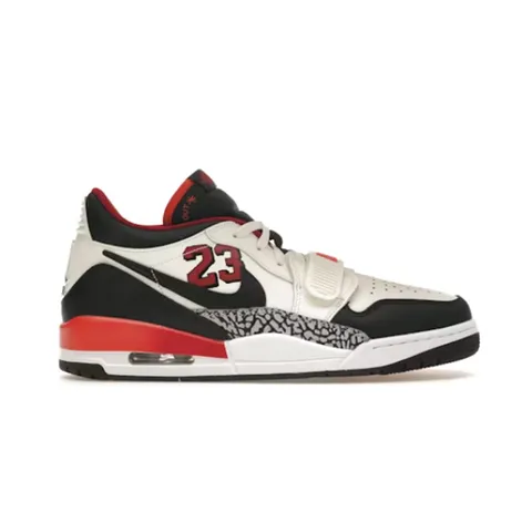 Jordan Legacy 312 White Red Elephant Print Sneakers