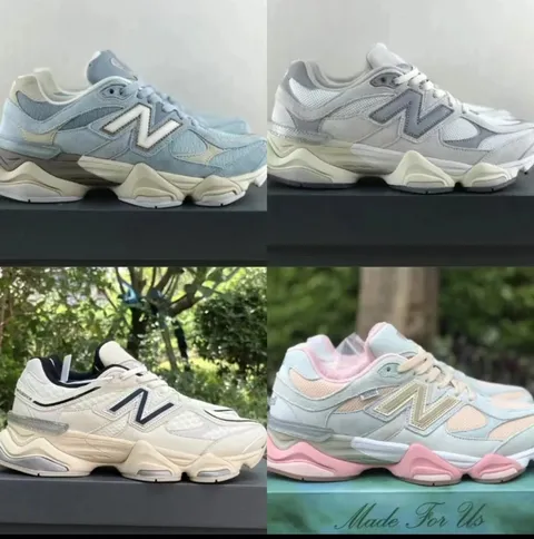 New Balance Chunky Pastel Suede Mesh Running Shoes
