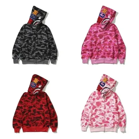 BAPE Shark Full-Zip Camo Hoodie