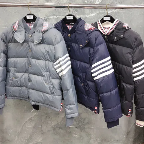 Thom Browne Unisex Puffer Jacket with Detachable Hood