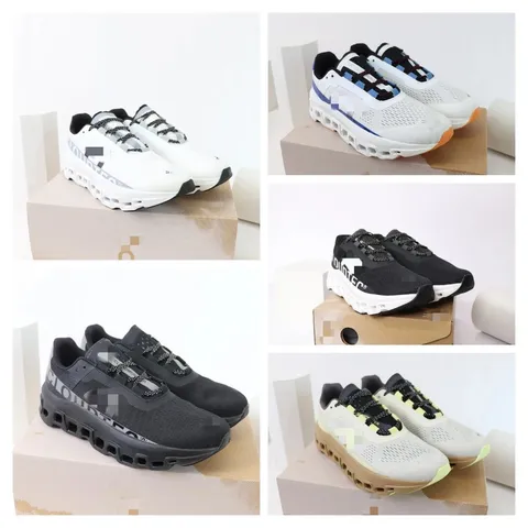 On Running Cloudmonster White Athletic Sneakers