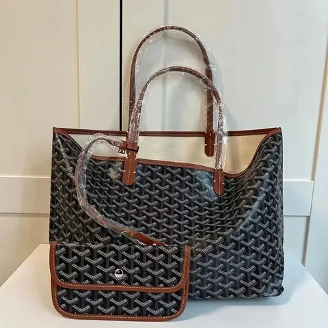 Goyard Goyardine Tote Bag with Pouch