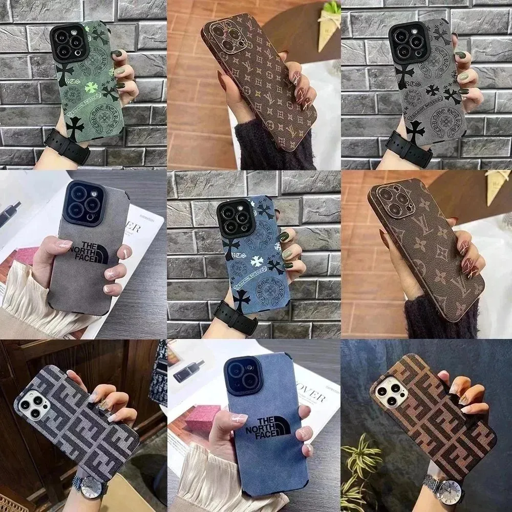 Louis Vuitton monogram iPhone cases shown in multiple colors with a slim textured finish.