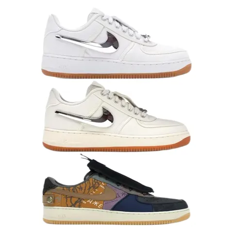 Nike Air Force 1 Skóra Cut-Out Swoosh Gum Sole Sneakersy
