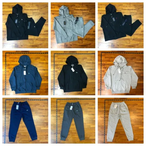 Lacoste Zip-Up Hoodie Jogger Fleece Matching Set