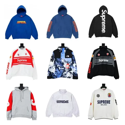 Supreme Graphic Logo Kangaroo Pocket Pullover Hoodie