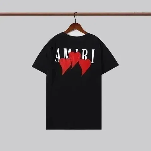 AMIRI black t-shirt with heart graphic