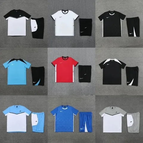Nike Color-Block Football Jersey and Shorts Matching Set