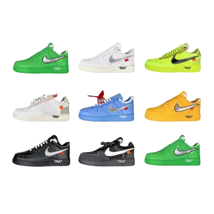 Nike low-top sneakers with swoosh-style side logo in multiple colorways.