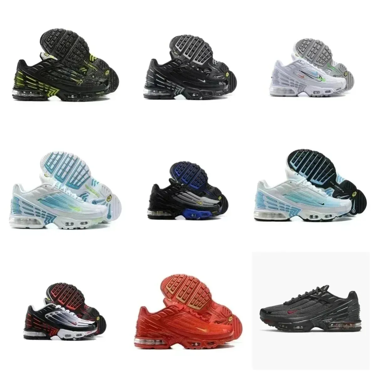 Nike low-top sneakers with a mesh-like upper and translucent cushioning.