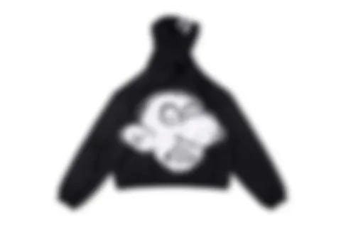 Unbranded Black Cartoon-Print Sherpa Zip-Up Hoodie
