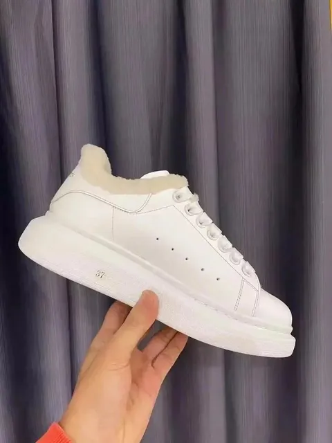 Alexander McQueen Shearling-Lined Oversized Sole Sneakers