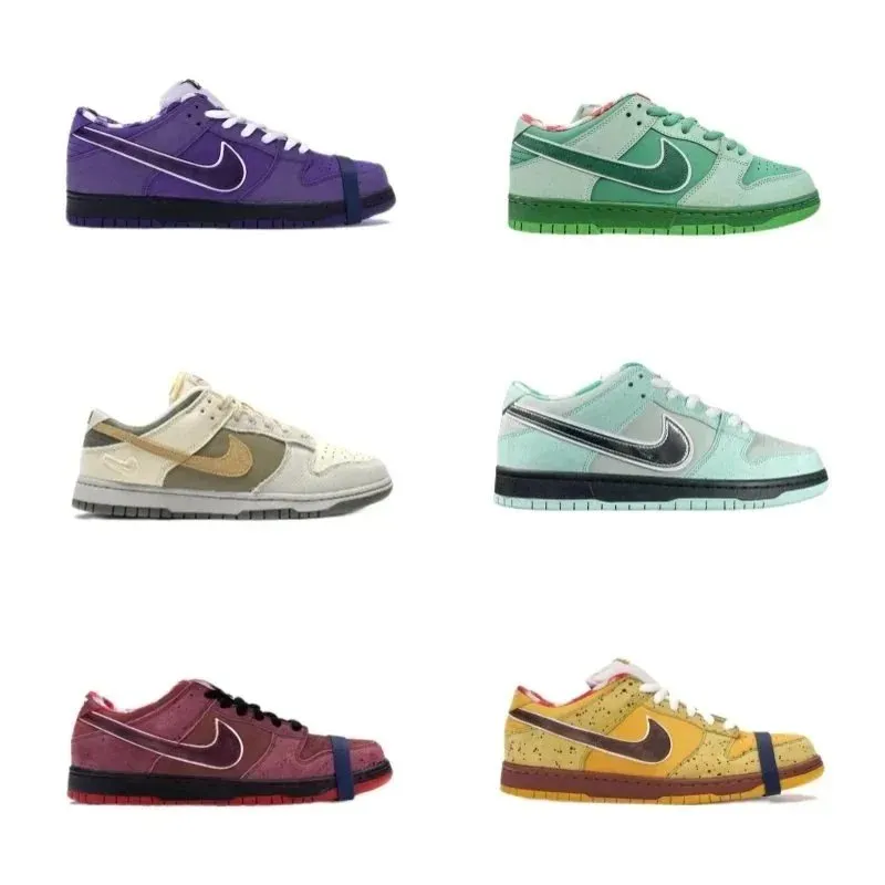 Nike niski profil sneakers z kolorowym panelem, bocznym logo i gumową podeszwą