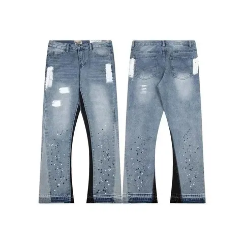 Gallery Dept. Distressed Paint Splatter Denim Jeans