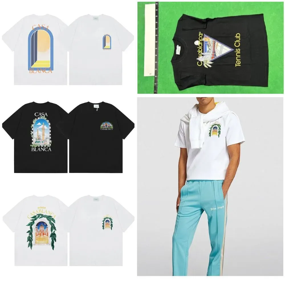Casablanca graphic T-shirt z dużym nadrukiem Tennis Club i krótkim rękawem