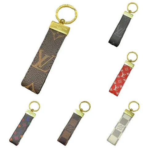 Louis Vuitton Monogram and Damier Pattern Leather Keychain