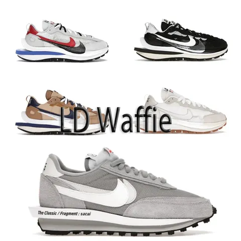 Nike LD Waffle Double-Midsole Mixed-Media Sneakersy