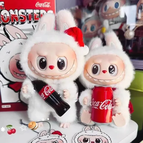 Coca-Cola Labubu Plush Figures with Coca-Cola Accessories