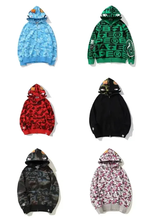 Stone Island Camouflage Shark Hood Graphic Zip Hoodie