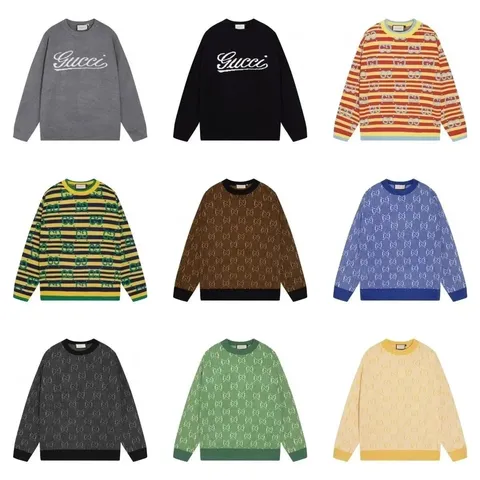 Gucci GG Monogram Jacquard Knit Crewneck Sweater