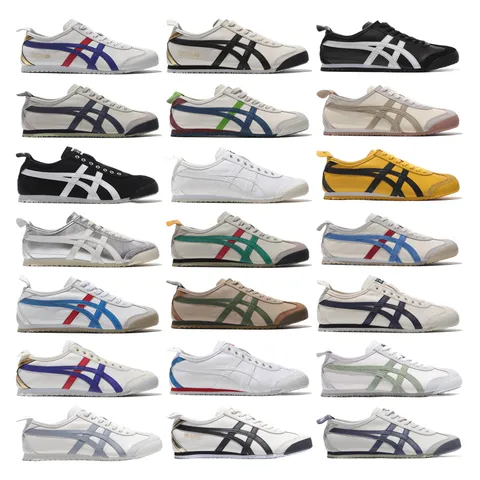 Onitsuka Tiger Mexico 66 Leather Side Stripe Sneakers
