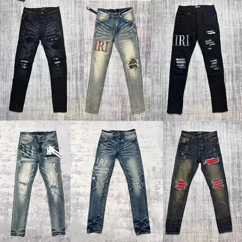 Amiri Men's Distressed Slim-Fit Jeans