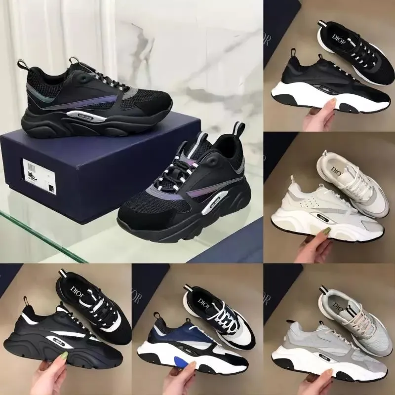 Dior chunky low-top sneakers shown in multiple colorways with mesh panels and a thick sole.