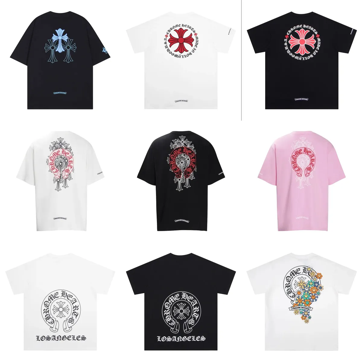 Burberry casual T-shirt with gothic back graphics and a crew-neck silhouette.