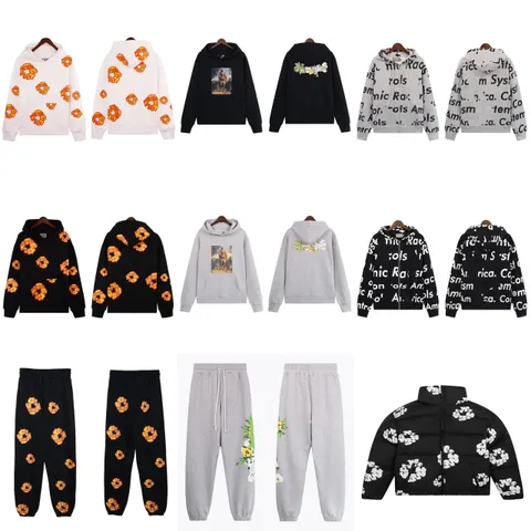 Off-White x Denim Tears Fire Cotton Wreath Hoodie and Sweatpants