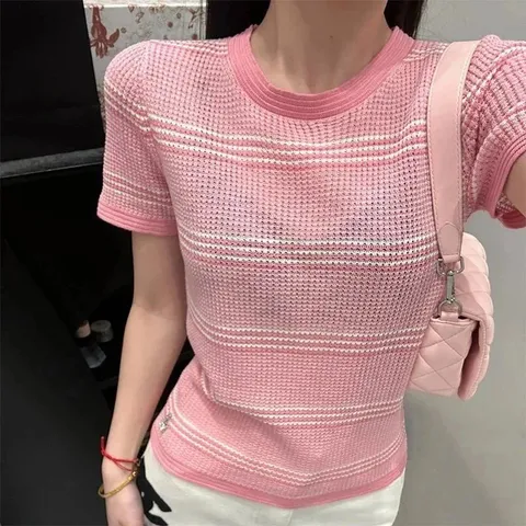 Chanel-Style Pink Quilted Chain-Strap Flap Bag