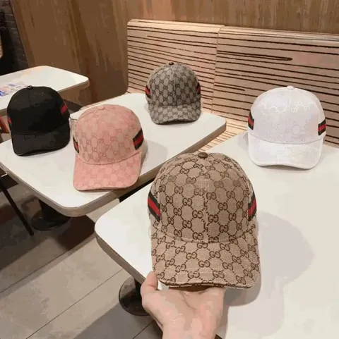 Gucci Baseball Cap with GG Monogram and Web Stripe